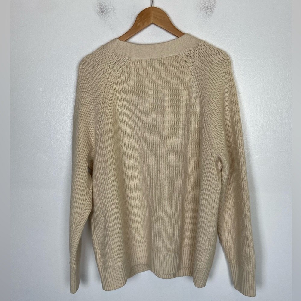 Old Navy Women's Ribbed Knit Buttoned‎ Cardigan Size 2X Cream Boho Accademia - Picture 4 of 11